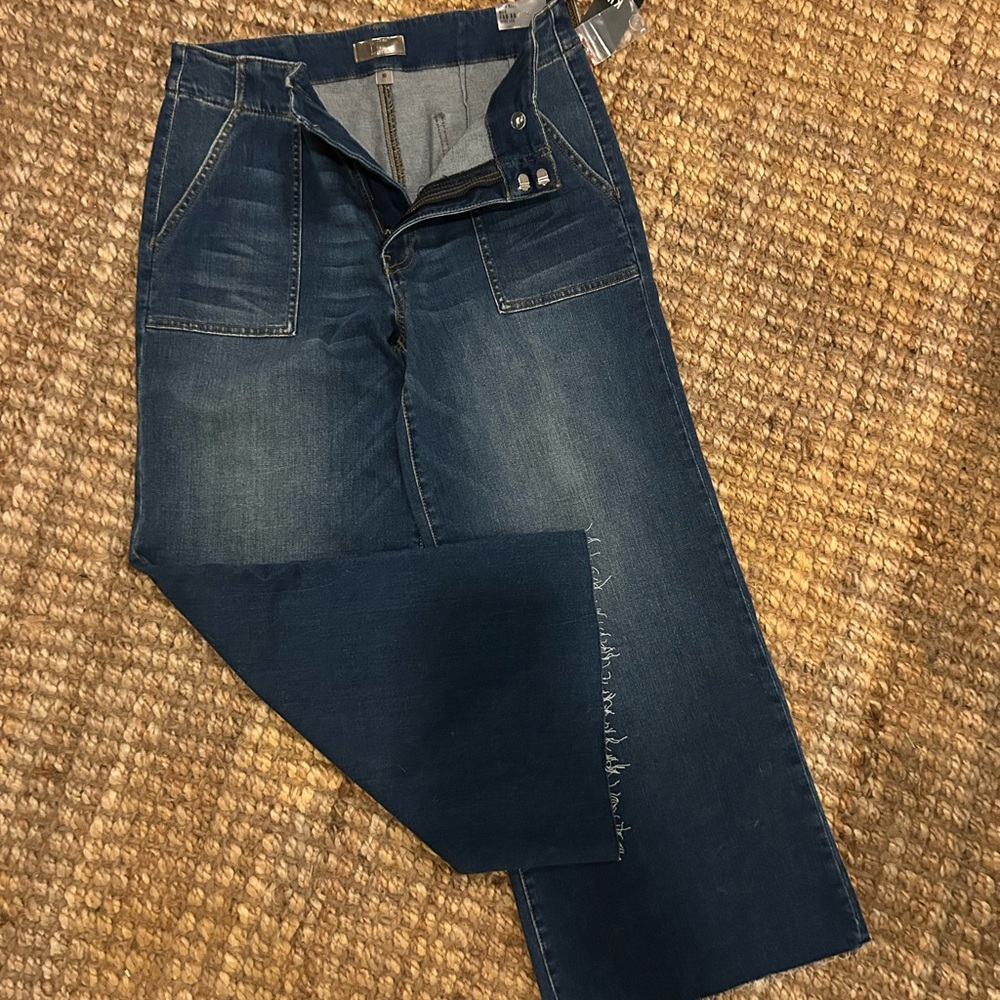 Ladies KUT High-Rise Wide Leg Blue Jeans